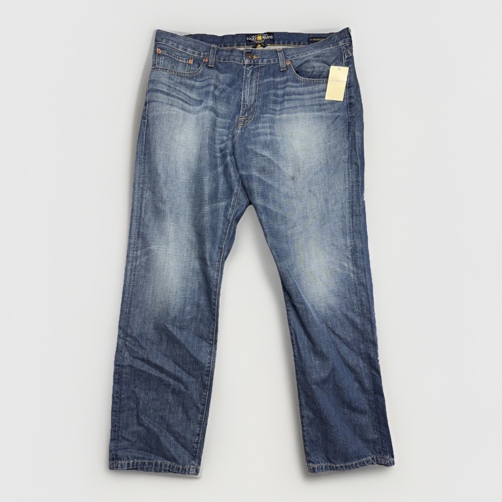 Lucky Brand 221 Original Straight Mens Blue Jeans 38x30 Medium Wash